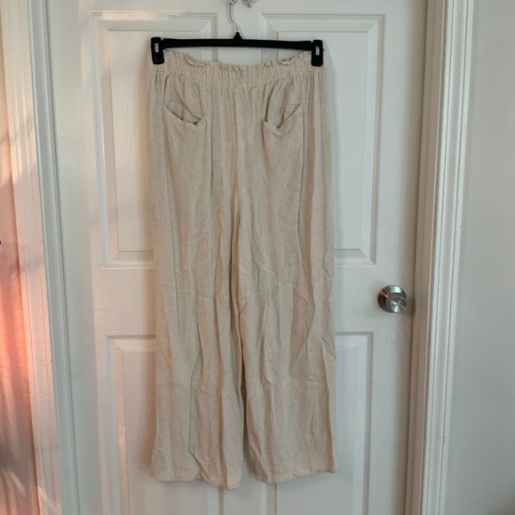 Ninexis 100% Linen Elastic Waist Pants Plus Size 1X - Picture 4 of 8